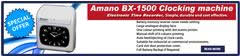 Amano BX-1500 Clocking machine